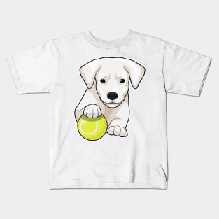 Dog puppy Tennis Tennis ball Kids T-Shirt